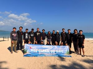 Langkah Nyata Mewujudkan Pantai Kedonganan Yang Bersih Dan Lestari Divisi Community Development (Comdev) KSE Universitas Udayana Sukses Gelar KSE Clean Up Day 2026 Serta Berhasil Mengumpulkan Sampah Seberat 129 Kilogram
